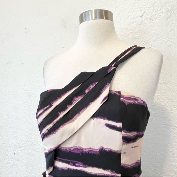 Vintage Arden B Dress Purple Black One Shoulder Small S Y2K/2010s/90s - Picture 4 of 13